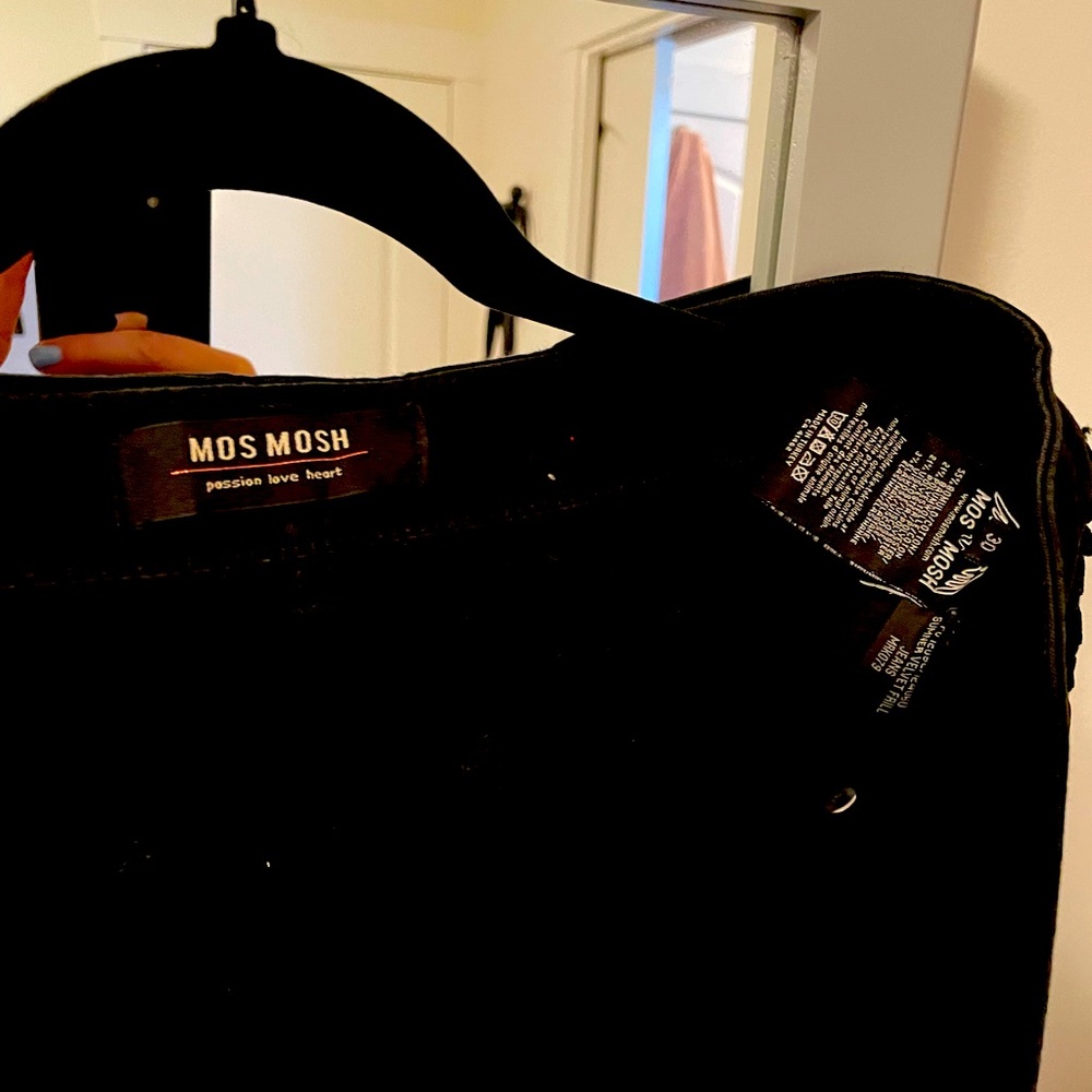 Brand New Mos Mosh black jeans with the velvet black bows down the sides